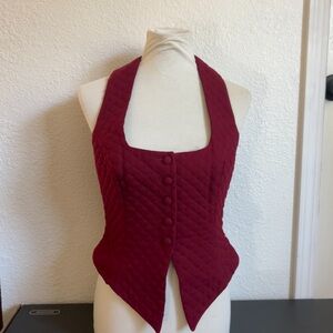 bebe Red Quilted Vest